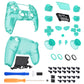 eXtremeRate LUNA Redesigned Replacement Full Set Shells with Buttons Compatible with PS5 Controller BDM-030/040/050/060 - Emerald Green