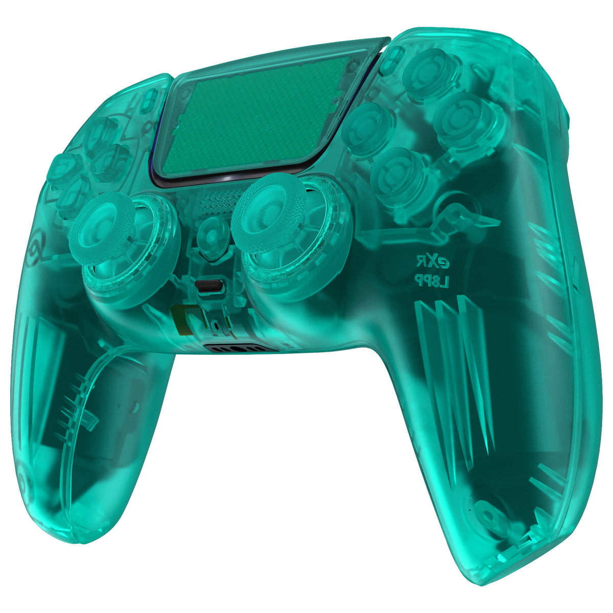 eXtremeRate LUNA Redesigned Replacement Full Set Shells with Buttons Compatible with PS5 Controller BDM-030/040/050/060 - Emerald Green