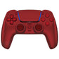 eXtremeRate LUNA Redesigned Replacement Full Set Shells with Buttons Compatible with PS5 Controller BDM-030/040/050/060 - Scarlet Red