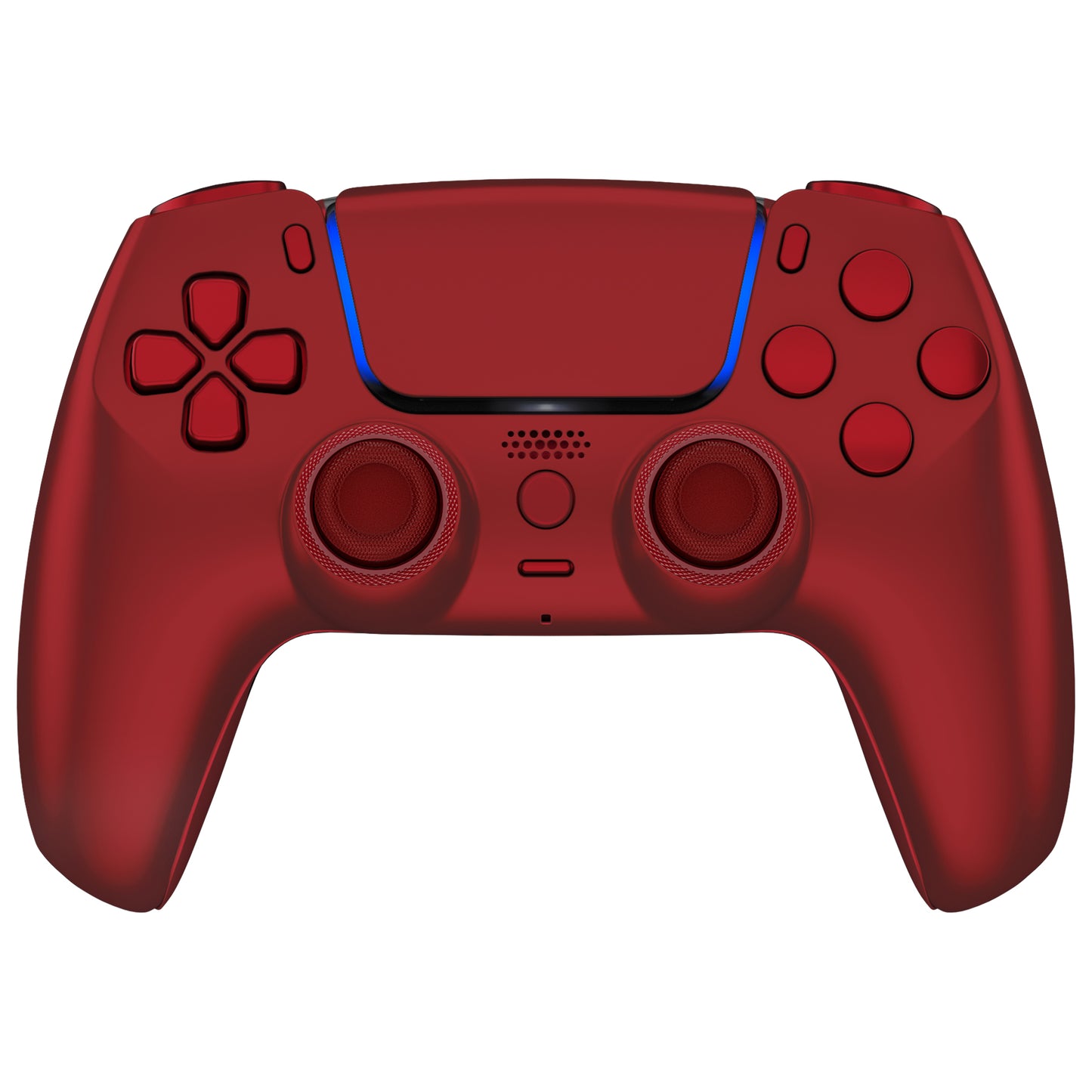 eXtremeRate LUNA Redesigned Replacement Full Set Shells with Buttons Compatible with PS5 Controller BDM-030/040/050/060 - Scarlet Red