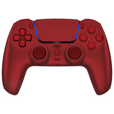 eXtremeRate LUNA Redesigned Replacement Full Set Shells with Buttons Compatible with PS5 Controller BDM-030/040/050/060 - Scarlet Red