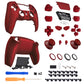 eXtremeRate LUNA Redesigned Replacement Full Set Shells with Buttons Compatible with PS5 Controller BDM-030/040/050/060 - Scarlet Red