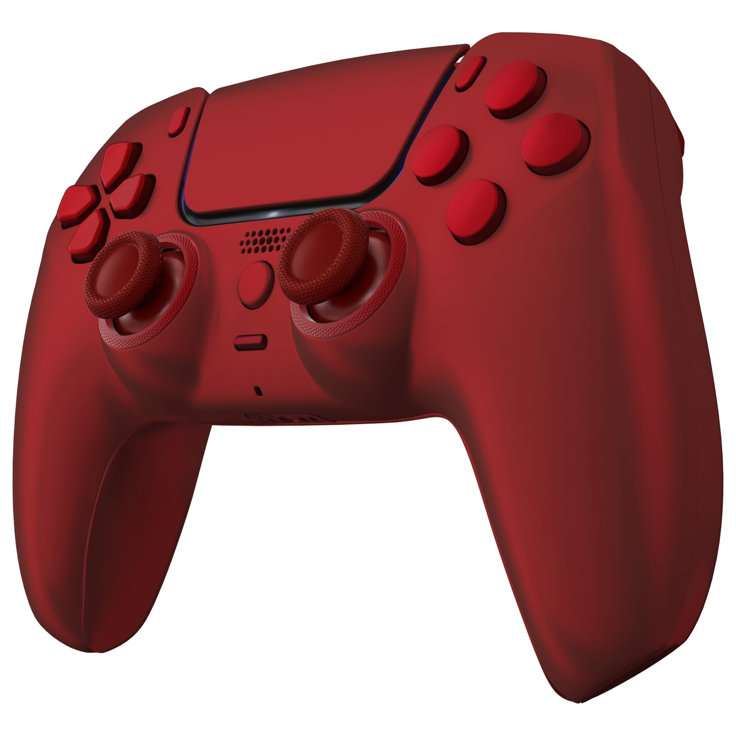 eXtremeRate LUNA Redesigned Replacement Full Set Shells with Buttons Compatible with PS5 Controller BDM-030/040/050/060 - Scarlet Red