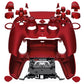 eXtremeRate LUNA Redesigned Replacement Full Set Shells with Buttons Compatible with PS5 Controller BDM-030/040/050/060 - Scarlet Red