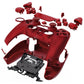 eXtremeRate LUNA Redesigned Replacement Full Set Shells with Buttons Compatible with PS5 Controller BDM-030/040/050/060 - Scarlet Red