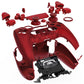 eXtremeRate LUNA Redesigned Replacement Full Set Shells with Buttons Compatible with PS5 Controller BDM-030/040/050/060 - Scarlet Red