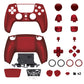 eXtremeRate LUNA Redesigned Replacement Full Set Shells with Buttons Compatible with PS5 Controller BDM-030/040/050/060 - Scarlet Red