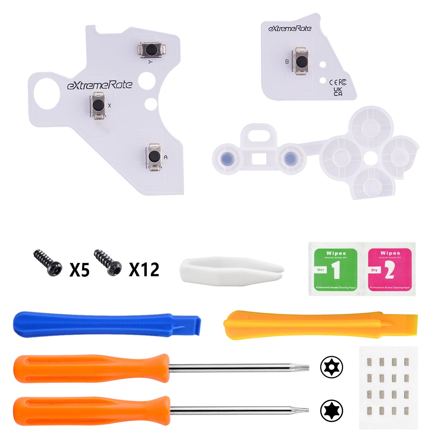 eXtremeRate Light Version - ABXY Clicky Kit for Xbox Elite Series 2 & Elite 2 Core Controller (Model 1797)