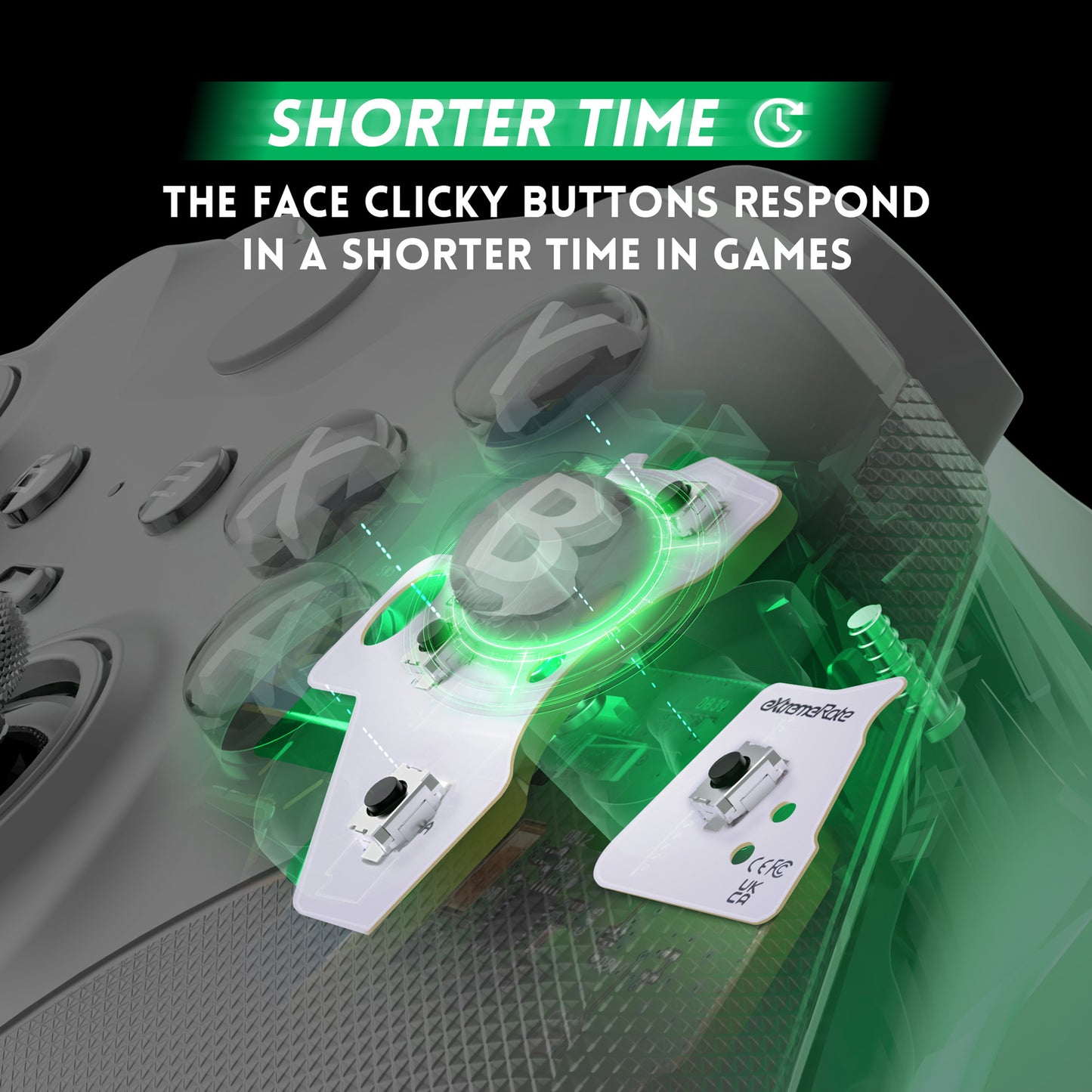eXtremeRate Light Version - ABXY Clicky Kit for Xbox Elite Series 2 & Elite 2 Core Controller (Model 1797)