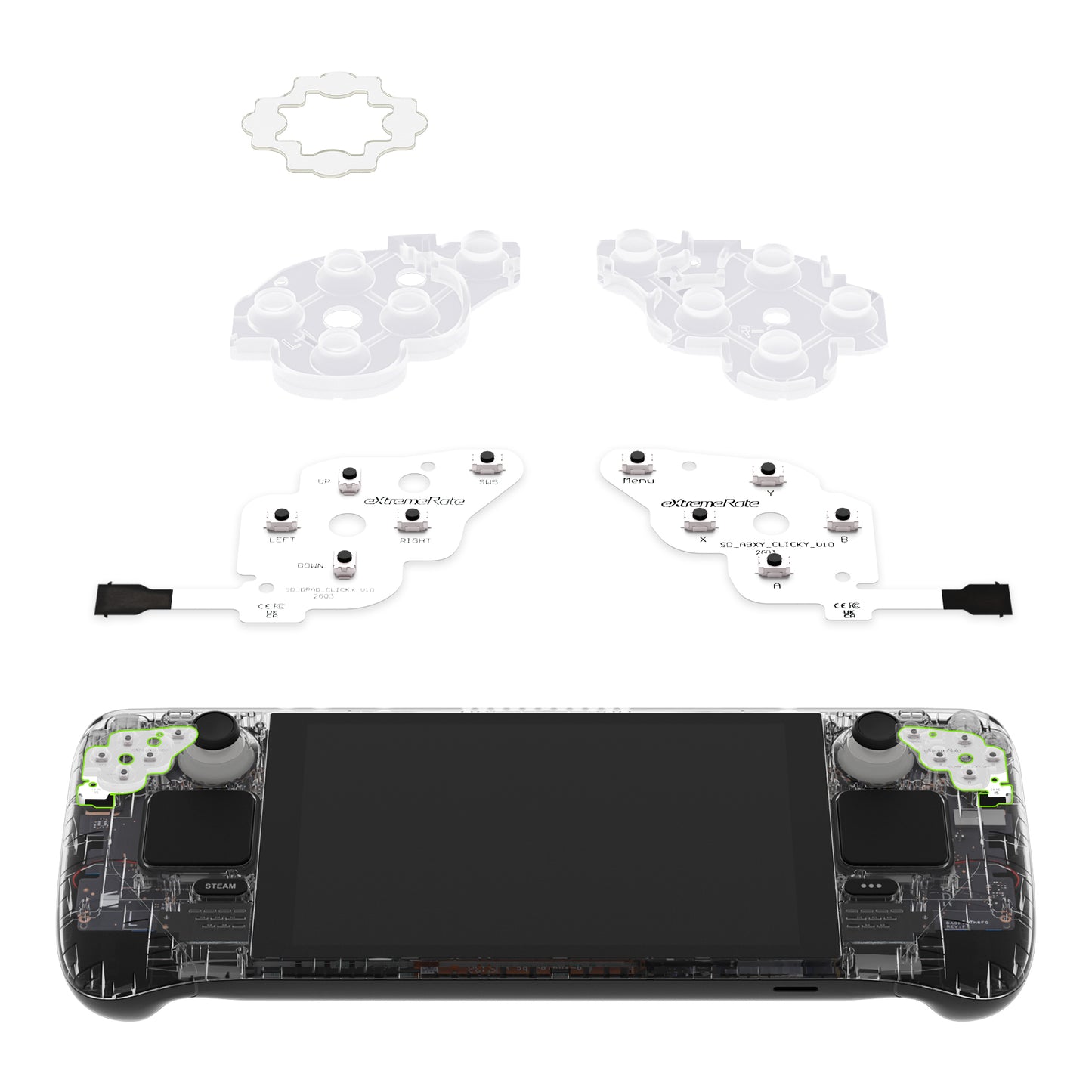 eXtremeRate Light Version Face Clicky Kit for Steam Deck LCD