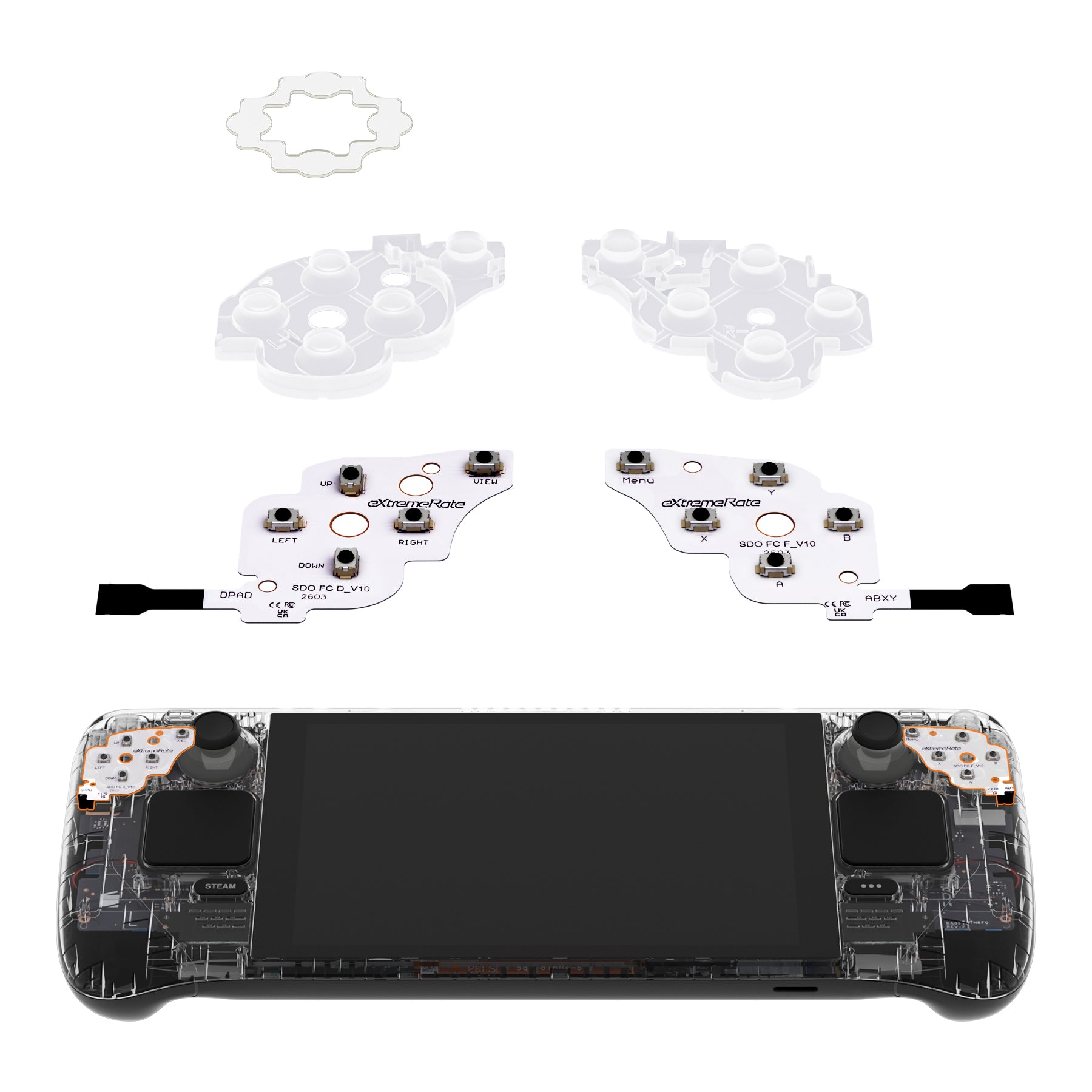 eXtremeRate Steam Deck OLED Face Clicky Kit 0.98N Actuation Force