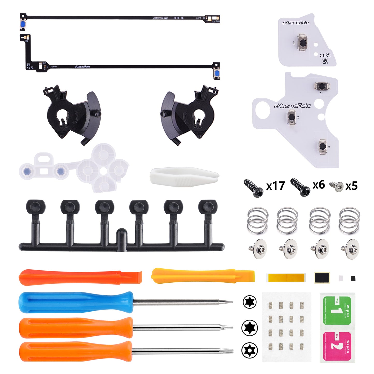 eXtremeRate Light Version Whole Clicky Kit for Xbox Elite Series 2 Controller Shoulder ABXY Buttons, Ergonomic Tactile Switches LT RT A B X Y Mouse Clicky for Xbox Elite 2 Core Controller (Model 1797)