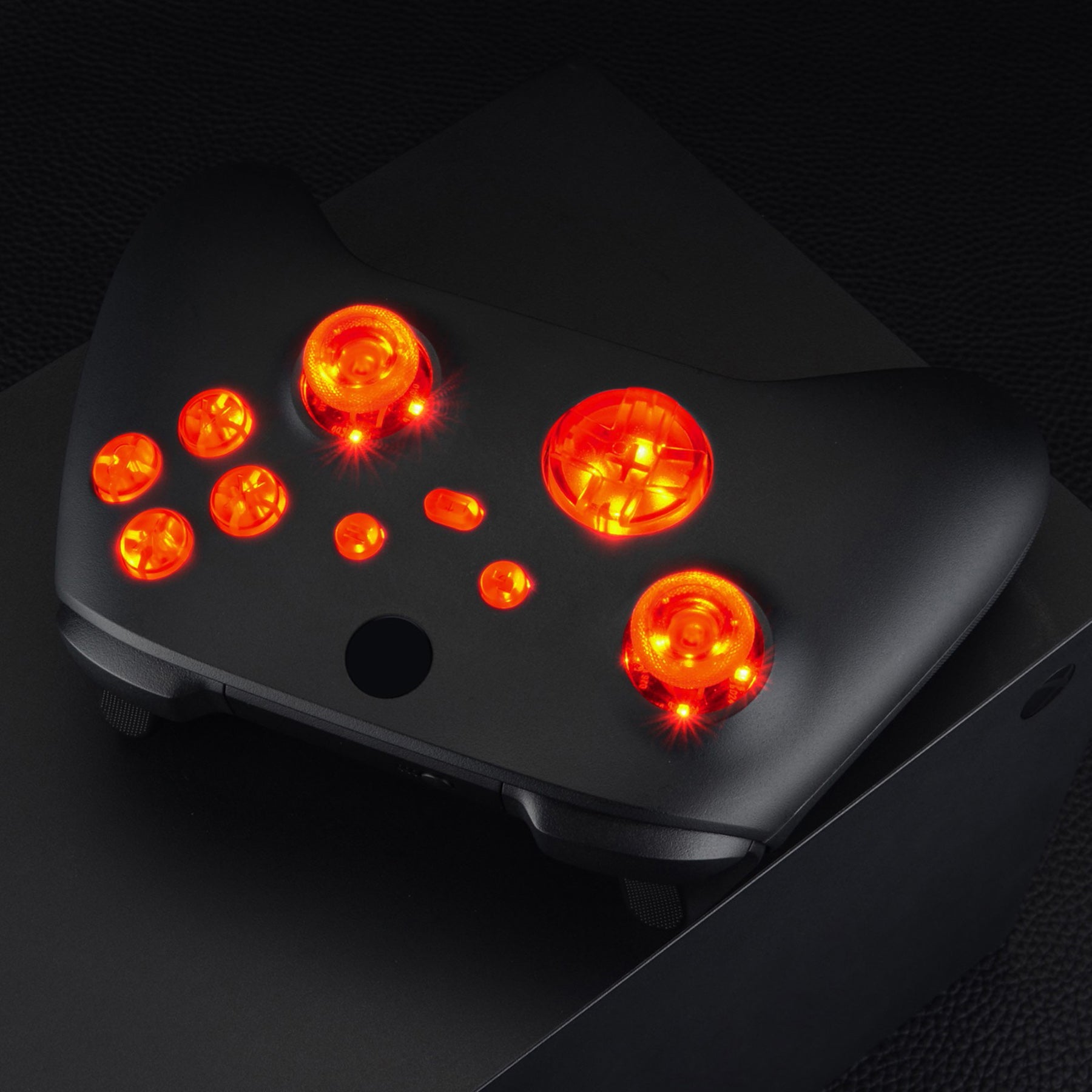 eXtremeRate Multi-Colors Luminated Buttons DTF V3 LED Kit for Xbox Series X & S Controller - Transparent Clear eXtremeRate
