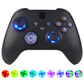 eXtremeRate Multi-Colors Luminated Buttons DTF V2 LED Kit for Xbox Series X & S Controller - Wood Grain