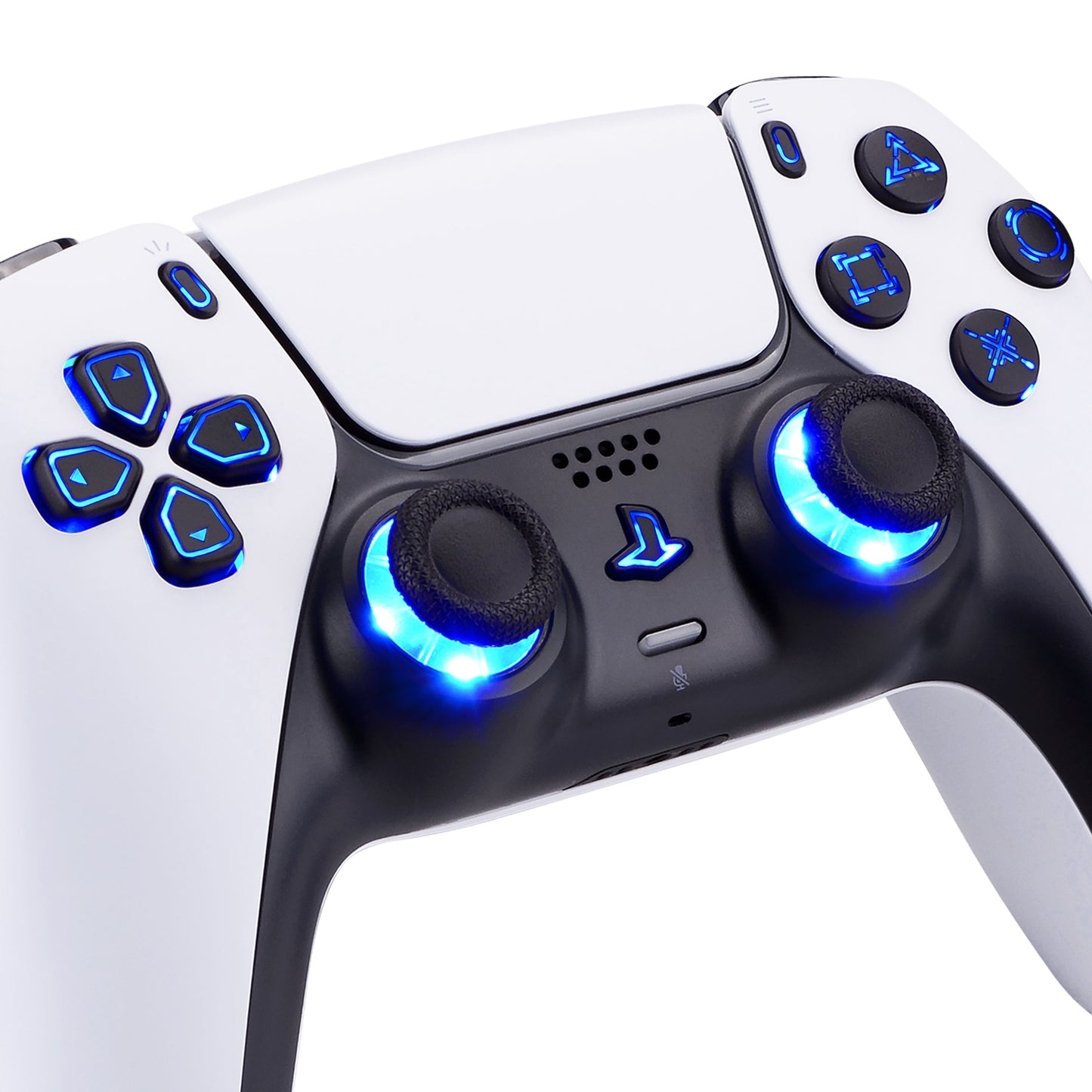 eXtremeRate Multi-Colors Luminated Buttons DTF V4 LED Kit for PS5 Controller BDM-030/040/050/060 - Black