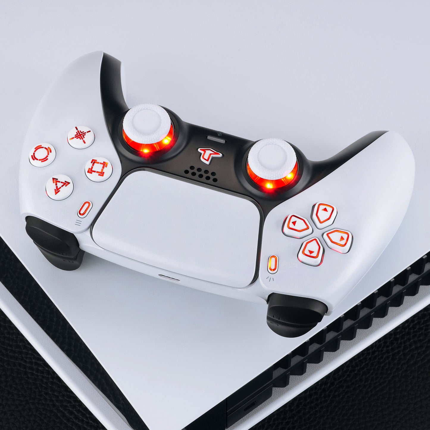 eXtremeRate Multi-Colors Luminated Buttons DTF V4 LED Kit for PS5 Controller BDM-030/040/050/060 - White