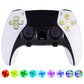 eXtremeRate Multi-Colors Luminated Buttons D&F LED Kit for PS5 Edge Controller - Chrome Gold Classical Symbols Buttons