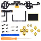 eXtremeRate Multi-Colors Luminated Buttons D&F LED Kit for PS5 Edge Controller - Chrome Gold Classical Symbols Buttons