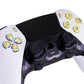eXtremeRate Multi-Colors Luminated Buttons D&F LED Kit for PS5 Edge Controller - Chrome Gold Classical Symbols Buttons