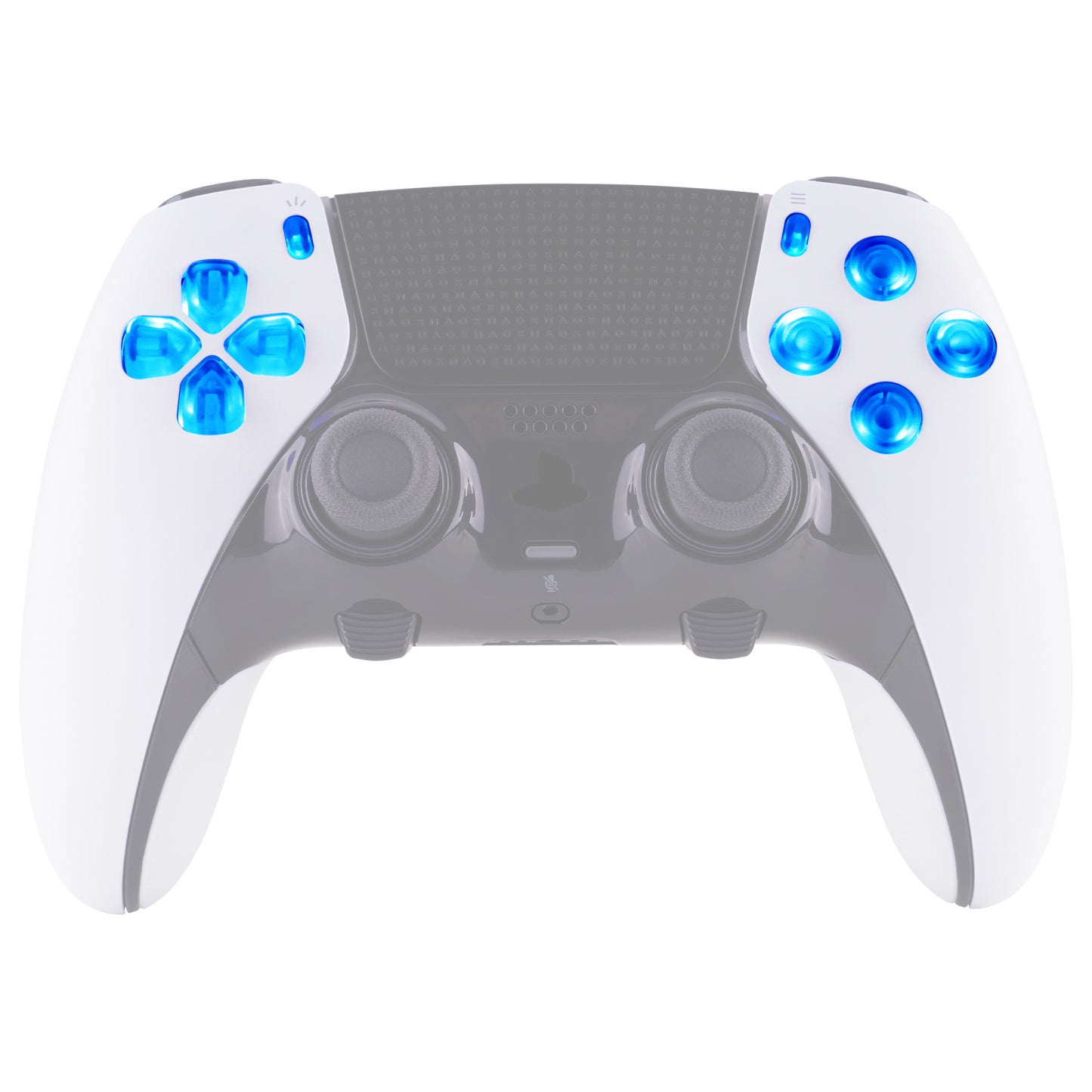 eXtremeRate Multi-Colors Luminated Buttons D&F LED Kit for PS5 Edge Controller - Transparent Clear Buttons
