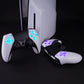 eXtremeRate Multi-Colors Luminated Buttons D&F LED Kit for PS5 Edge Controller - Transparent Clear Buttons