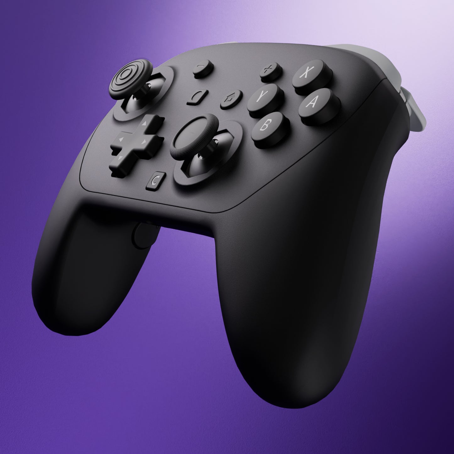 eXtremeRate Octagonal Gated Sticks Design Faceplate Shell with ThumbsGear Thumbsticks for Nintendo Switch 2 Pro Controller - Black