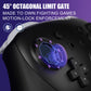 eXtremeRate Octagonal Gated Sticks Design Faceplate Shell with ThumbsGear Thumbsticks for Nintendo Switch 2 Pro Controller - Black