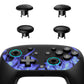 eXtremeRate Octagonal Gated Sticks Design Faceplate Shell with ThumbsGear Thumbsticks for Nintendo Switch 2 Pro Controller - Blue Flame