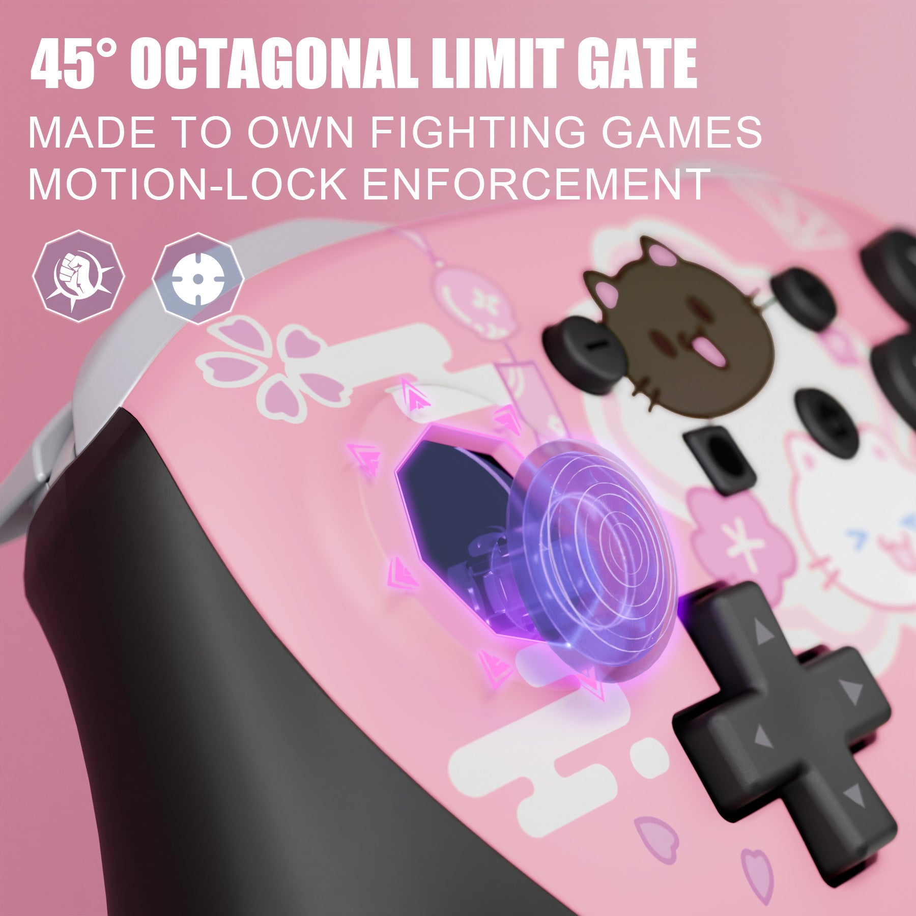 eXtremeRate Octagonal Gated Sticks Design Faceplate Shell with