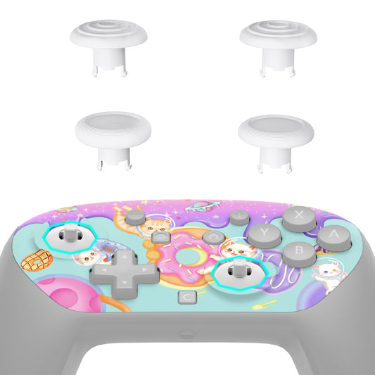 eXtremeRate Octagonal Gated Sticks Design Faceplate Shell with ThumbsGear Thumbsticks for Nintendo Switch 2 Pro Controller - Donut Odyssey