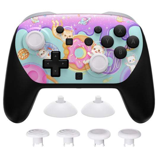 eXtremeRate Octagonal Gated Sticks Design Faceplate Shell with ThumbsGear Thumbsticks for Nintendo Switch 2 Pro Controller - Donut Odyssey