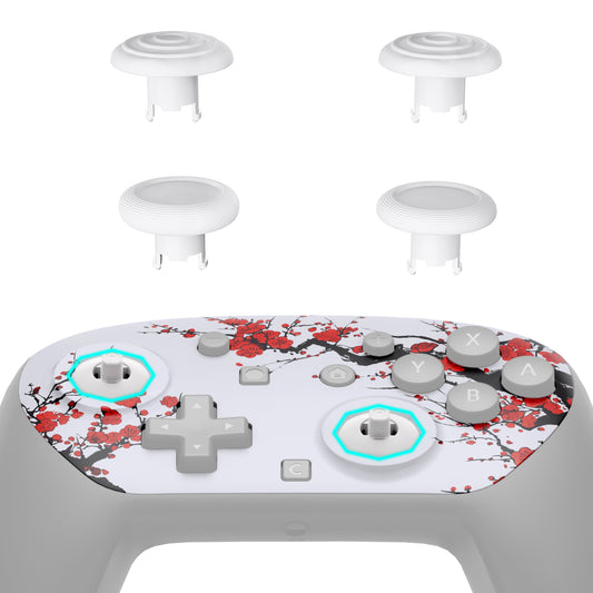 eXtremeRate Octagonal Gated Sticks Design Faceplate Shell with ThumbsGear Thumbsticks for Nintendo Switch 2 Pro Controller - Winter Blossom