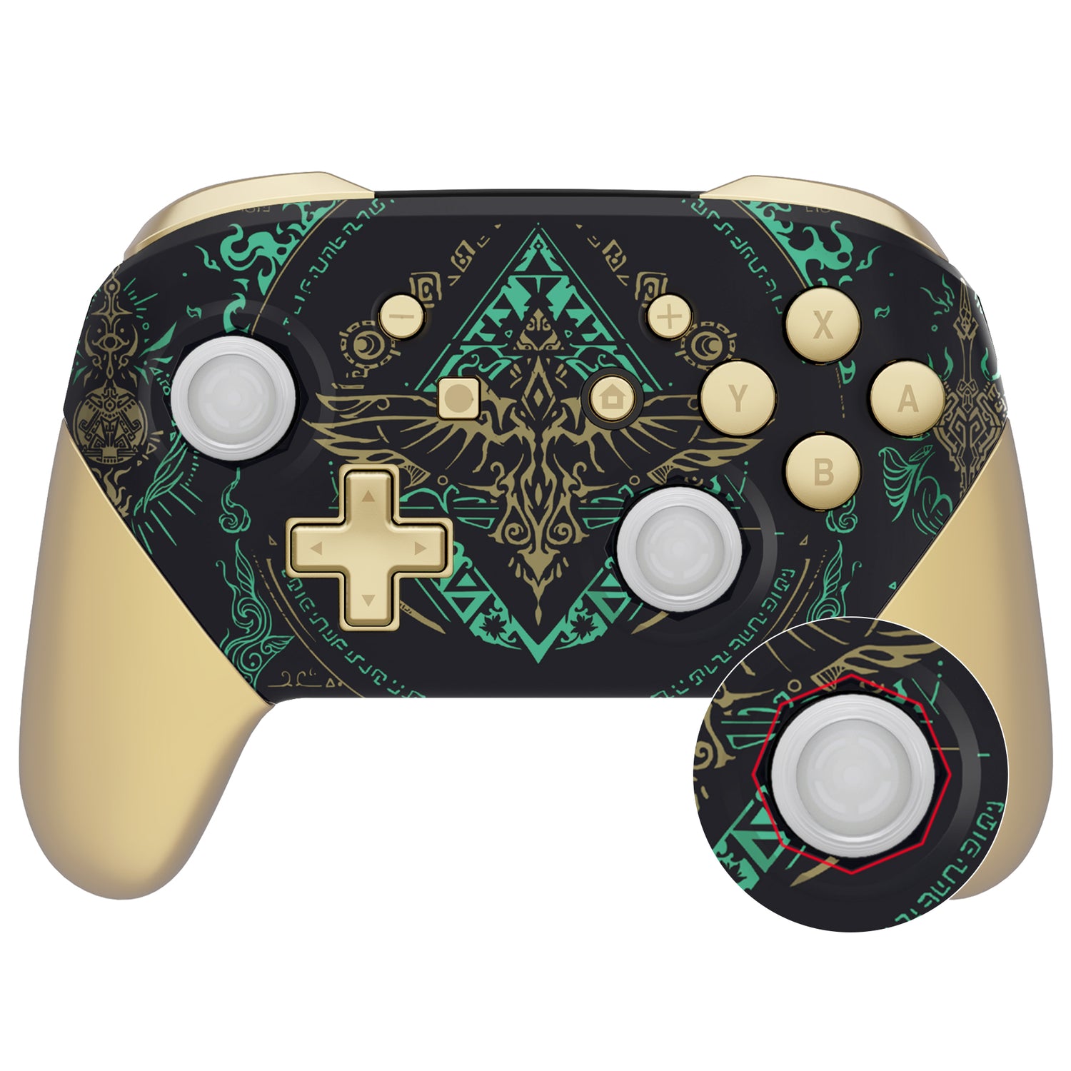 Octagonal Gated Sticks Design Full Set Shells for NS Switch Pro Controller