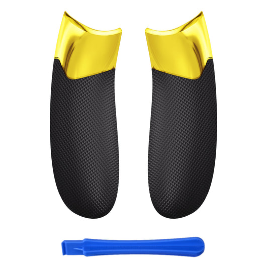 eXtremeRate Performance Non-Slip Texture Rubberized Grips Replacement Back Panels for Xbox Series X & S Controller - Chrome Gold