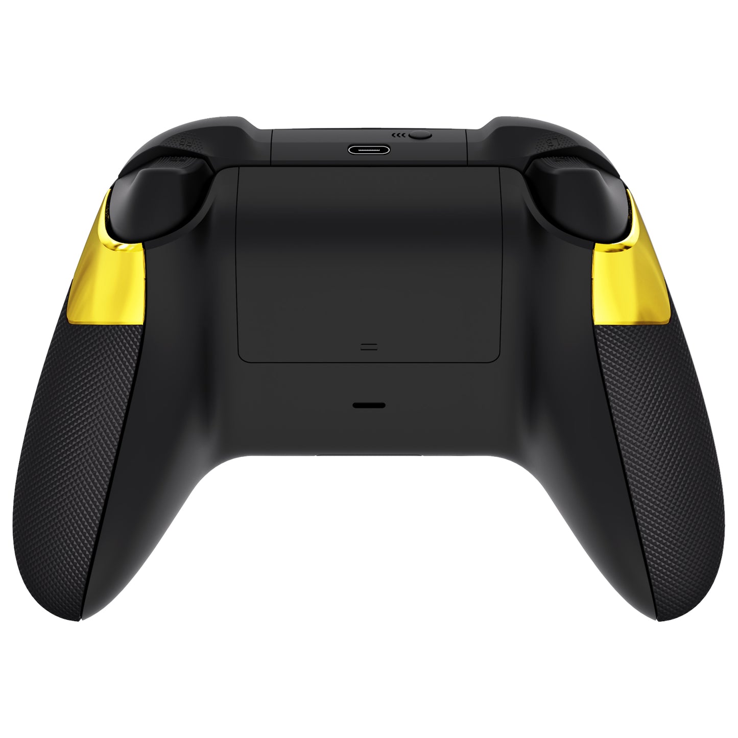 eXtremeRate Performance Non-Slip Texture Rubberized Grips Replacement Back Panels for Xbox Series X & S Controller - Chrome Gold