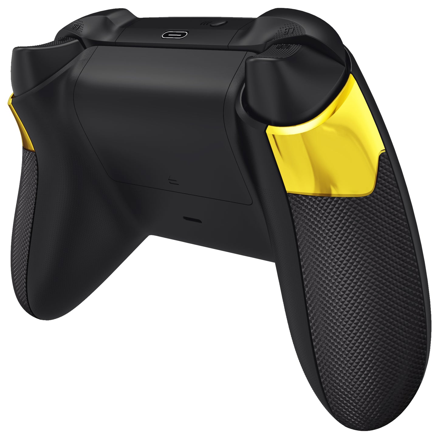 eXtremeRate Performance Non-Slip Texture Rubberized Grips Replacement Back Panels for Xbox Series X & S Controller - Chrome Gold