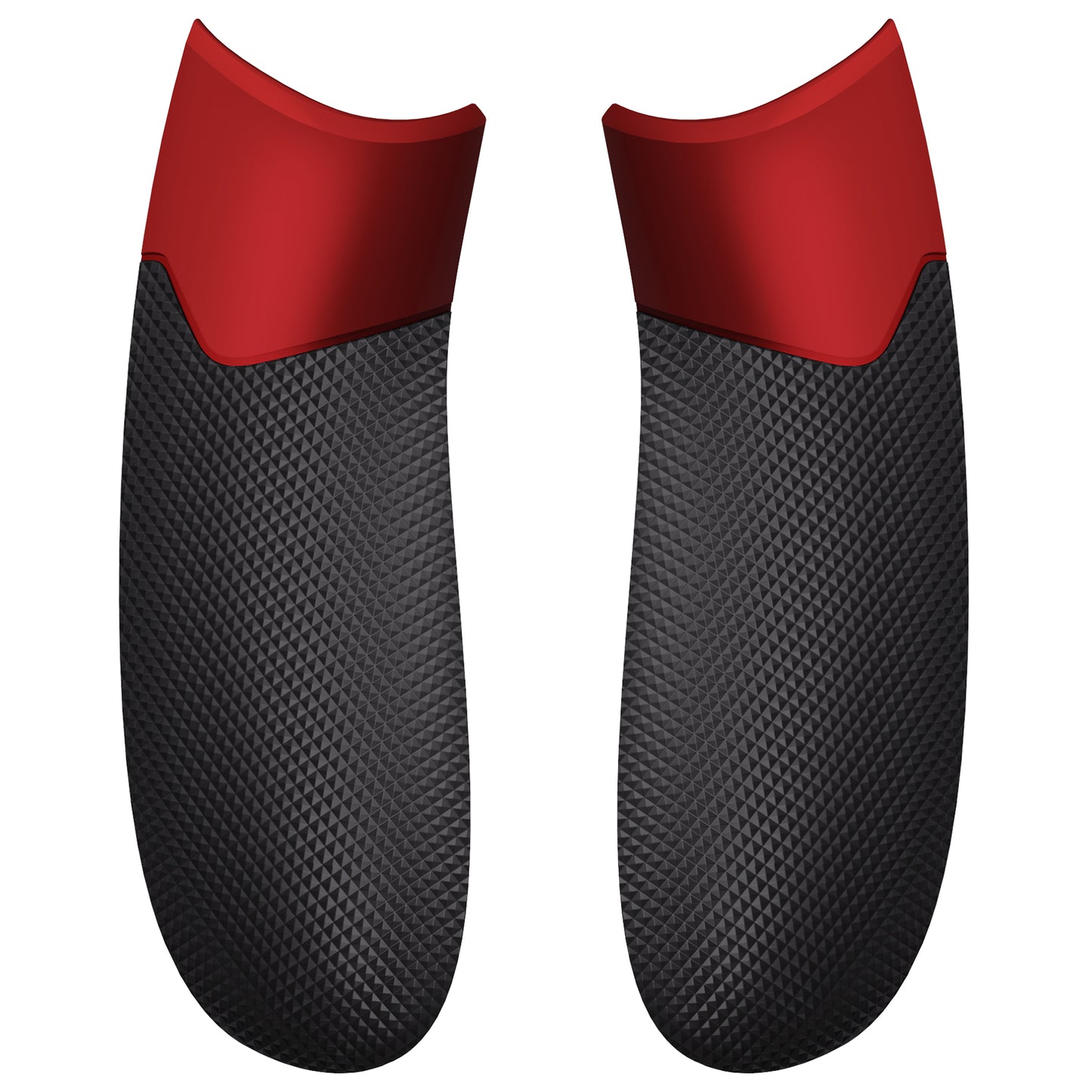 eXtremeRate Performance Non-Slip Texture Rubberized Grips Replacement Back Panels for Xbox Series X & S Controller - Rubberized Scarlet Red & Black eXtremeRate