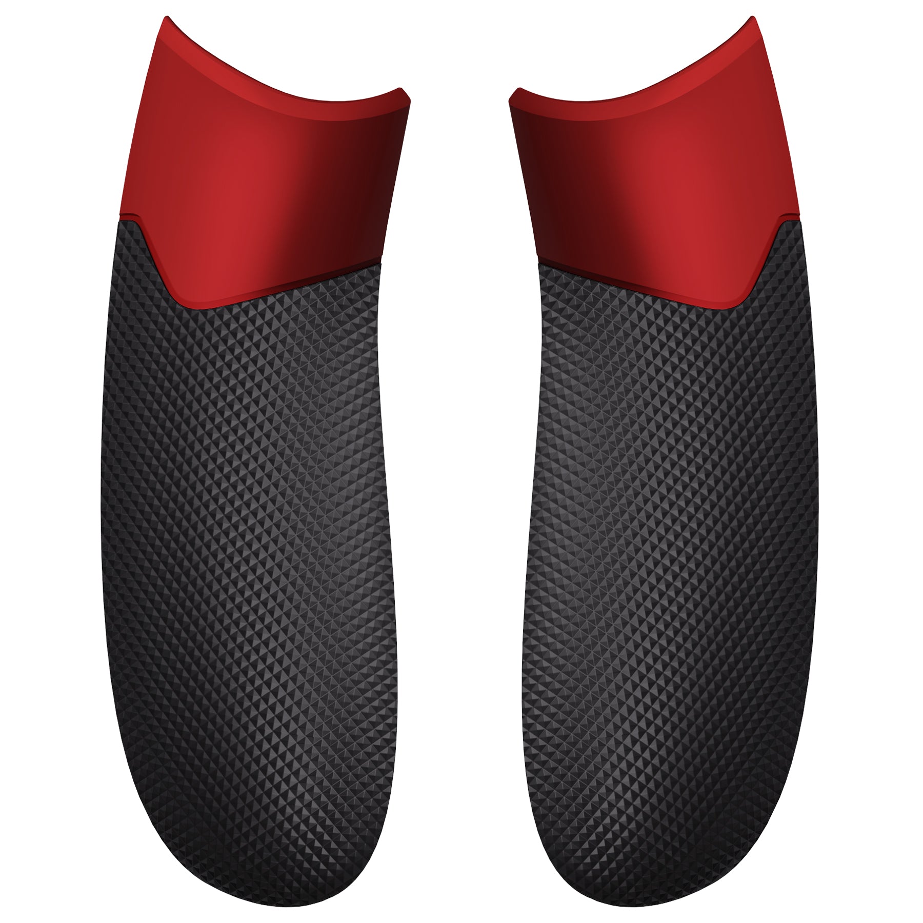 eXtremeRate Performance Non-Slip Texture Rubberized Grips Replacement Back Panels for Xbox Series X & S Controller - Rubberized Scarlet Red & Black eXtremeRate