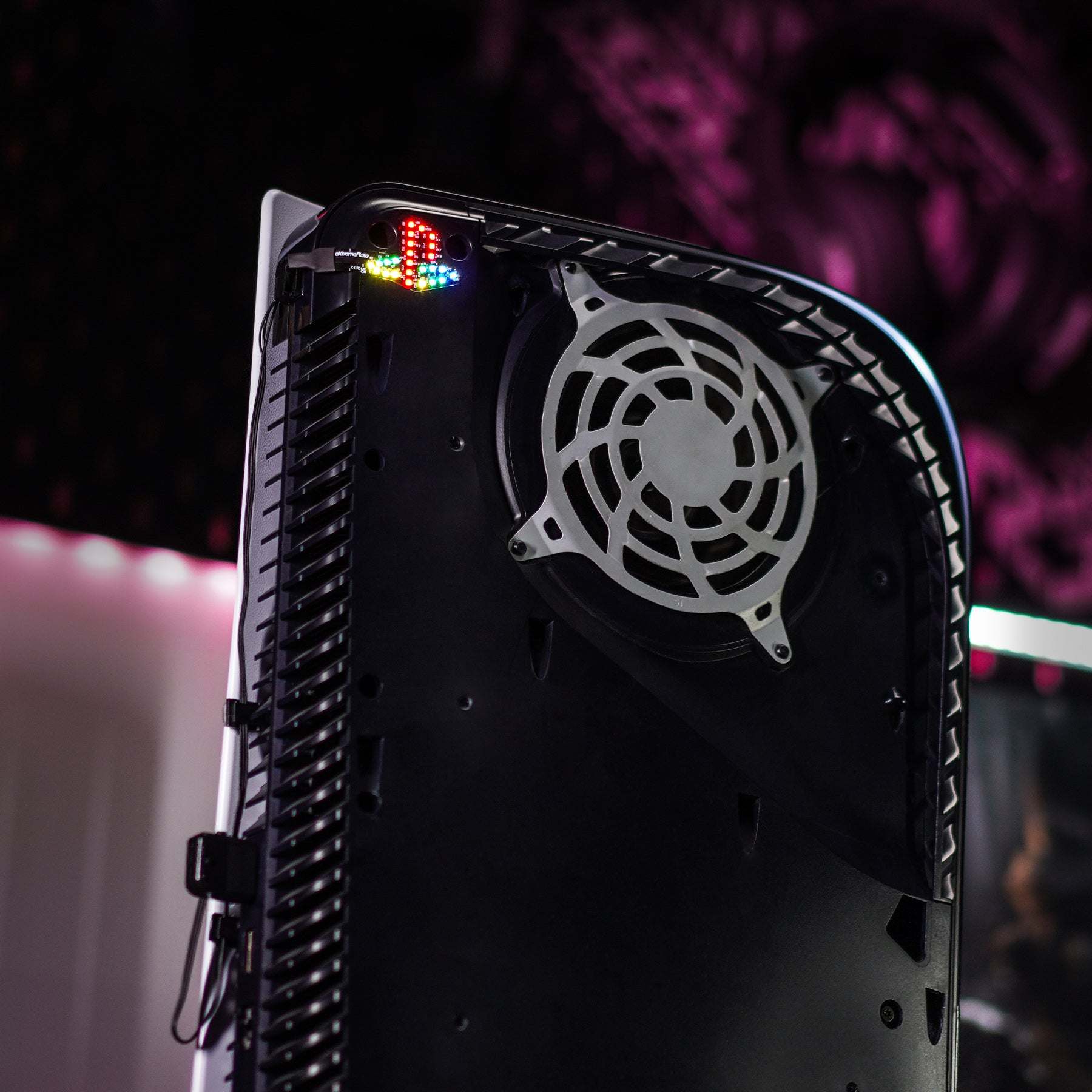 eXtremeRate RGB RAINBOW Logo LED Kit for PS5 Disc & Digital Edition Console (2020 CFI-1 Series) - 7 Colors 40 Effects eXtremeRate