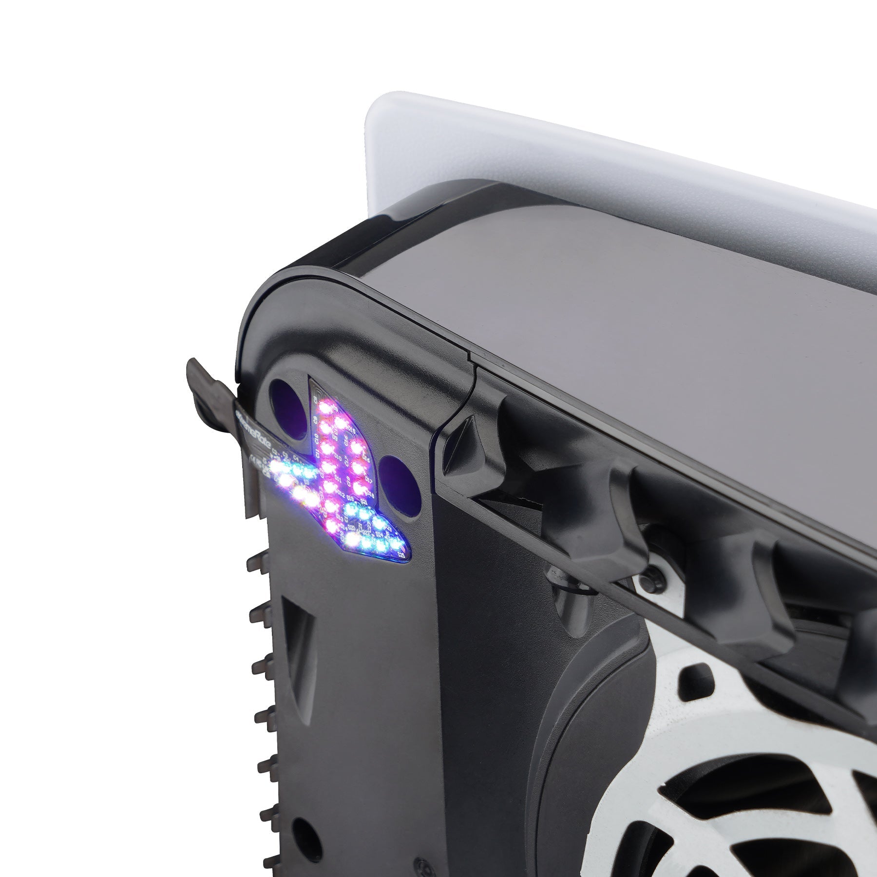 eXtremeRate RGB RAINBOW Logo LED Kit for PS5 Disc & Digital Edition Console (2020 CFI-1 Series) - 7 Colors 40 Effects eXtremeRate