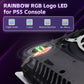eXtremeRate RGB RAINBOW Logo LED Kit for PS5 Disc & Digital Edition Console (2020 CFI-1 Series) - 7 Colors 40 Effects eXtremeRate