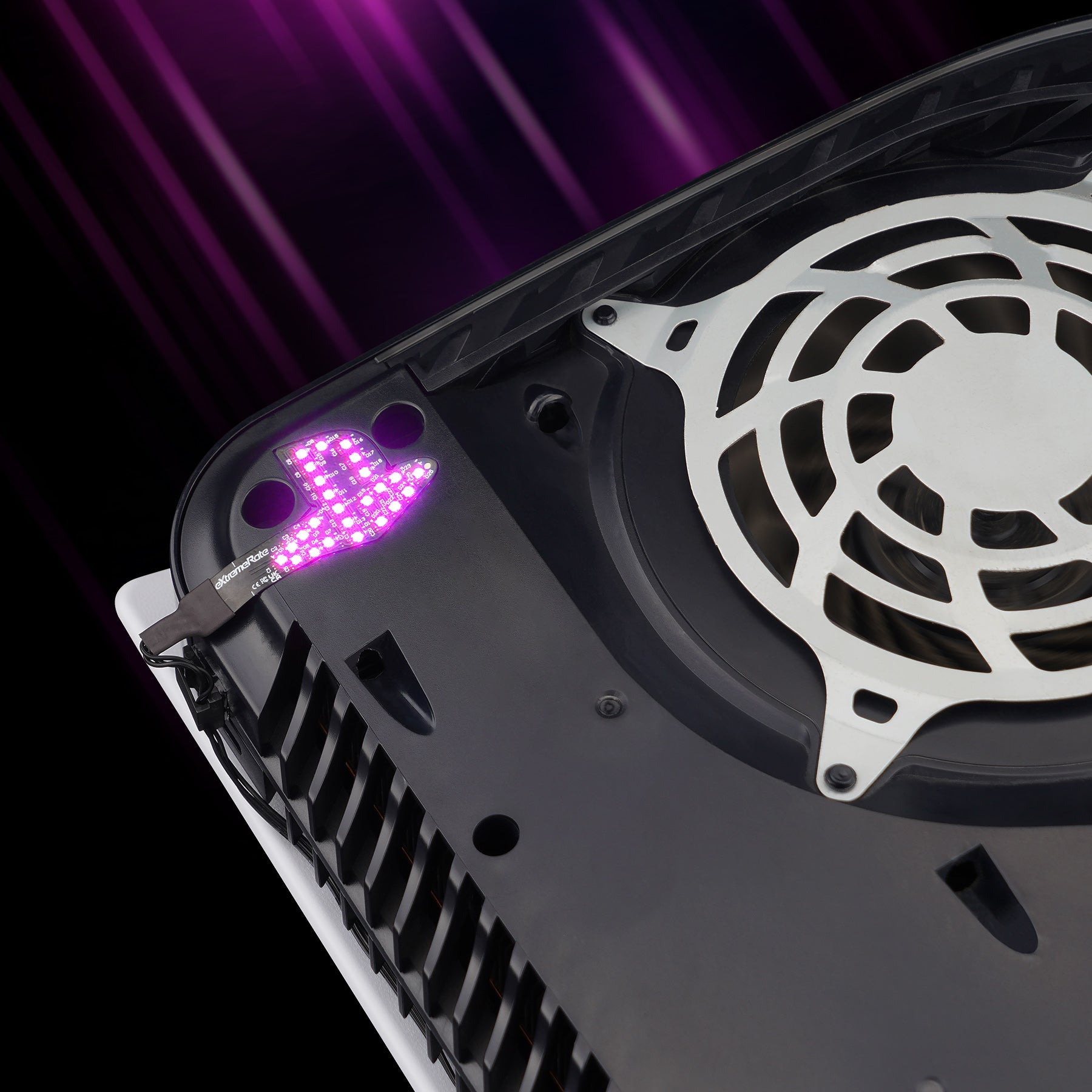 eXtremeRate RGB RAINBOW Logo LED Kit for PS5 Disc & Digital Edition Console (2020 CFI-1 Series) - 7 Colors 40 Effects eXtremeRate