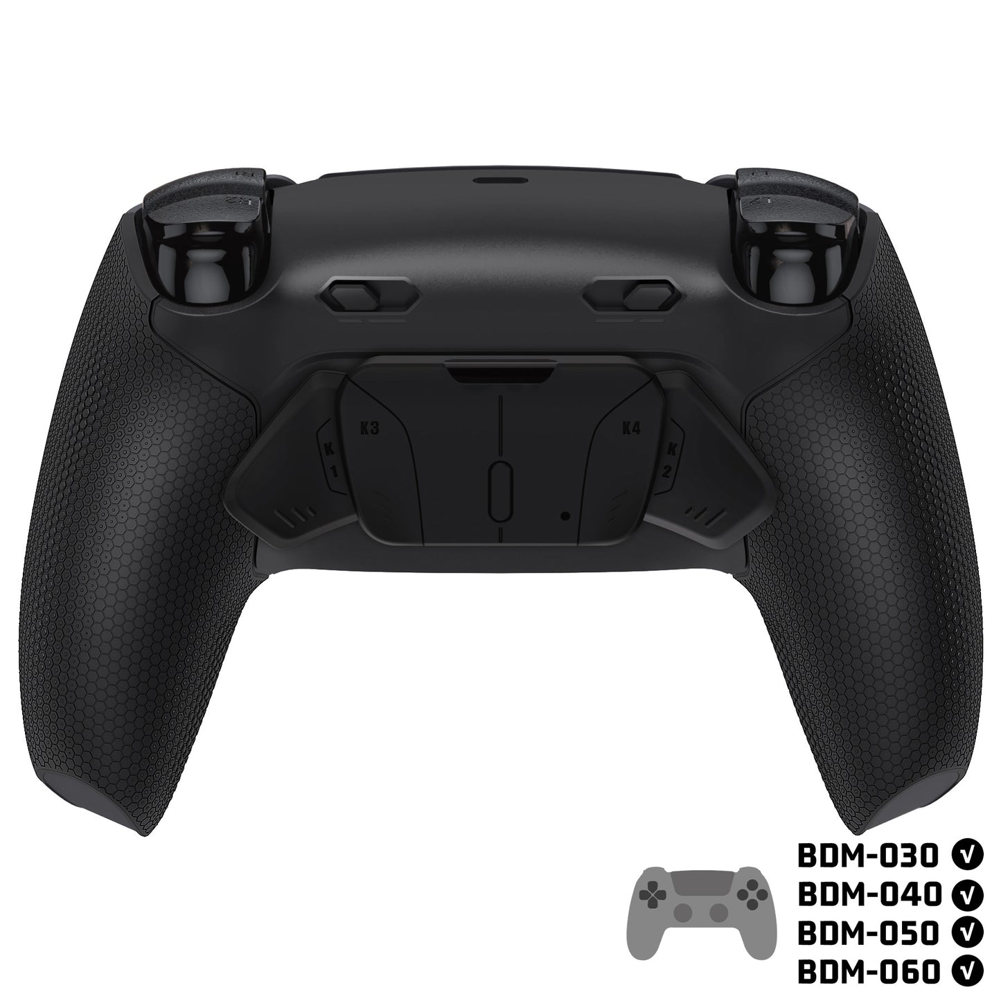 eXtremeRate RISE4 Plus MAX Back Paddles Kit with Clicky Trigger Stops & Rubberized Grip for PS5 Controller BDM-030/040/050/060 - Black