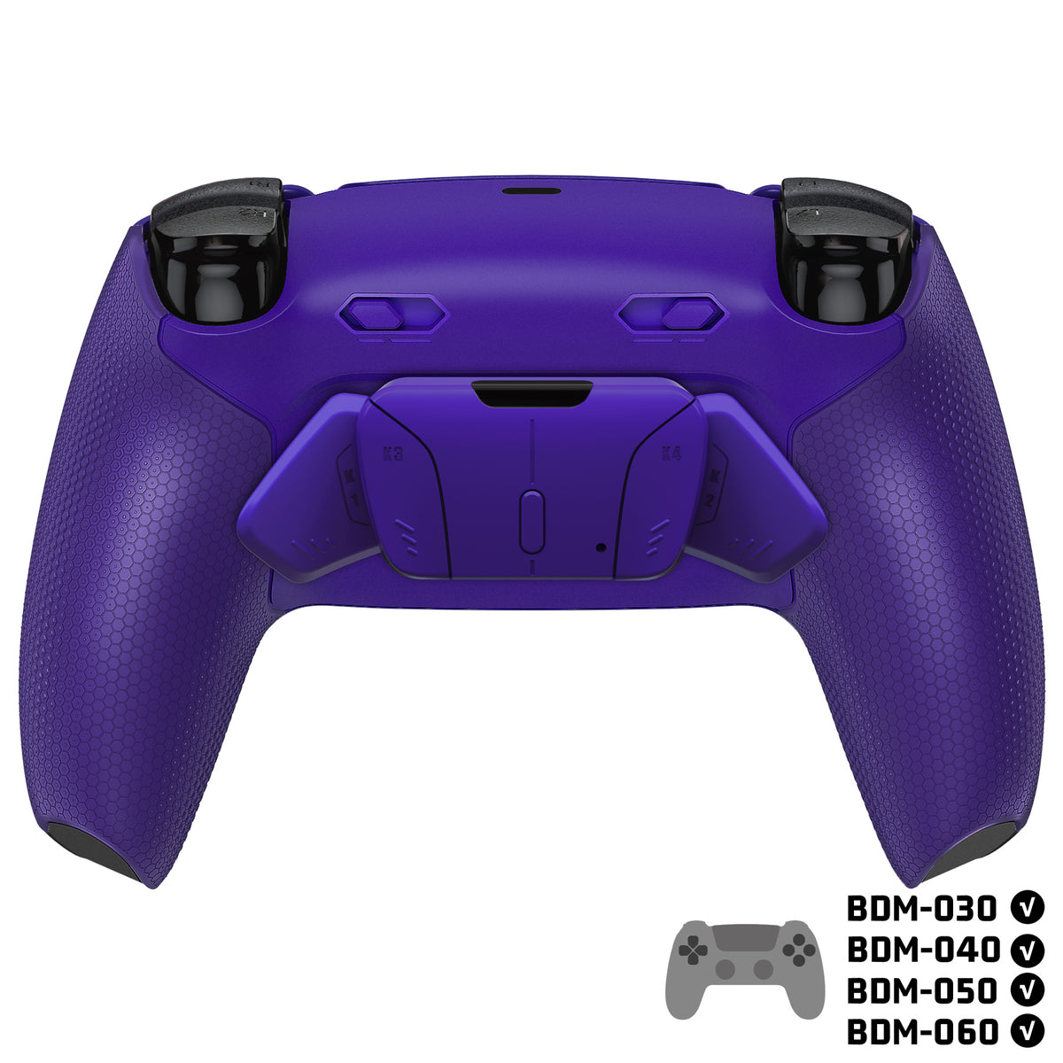 eXtremeRate RISE4 Plus MAX Back Paddles Kit with Clicky Trigger Stops & Rubberized Grip for PS5 Controller BDM-030/040/050/060 - Galactic Purple