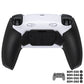 eXtremeRate RISE4 Plus MAX Back Paddles Kit with Clicky Trigger Stops & Rubberized Grip for PS5 Controller BDM-030/040/050/060 - White Black - Black