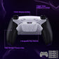 eXtremeRate RISE4 Plus MAX Back Paddles Kit with Clicky Trigger Stops & Rubberized Grip for PS5 Controller BDM-030/040/050/060 - White Black - White