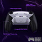 eXtremeRate RISE Plus MAX Back Paddles Kit with Clicky Trigger Stops & Rubberized Grip for PS5 Controller BDM-030/040/050 - White Black - White