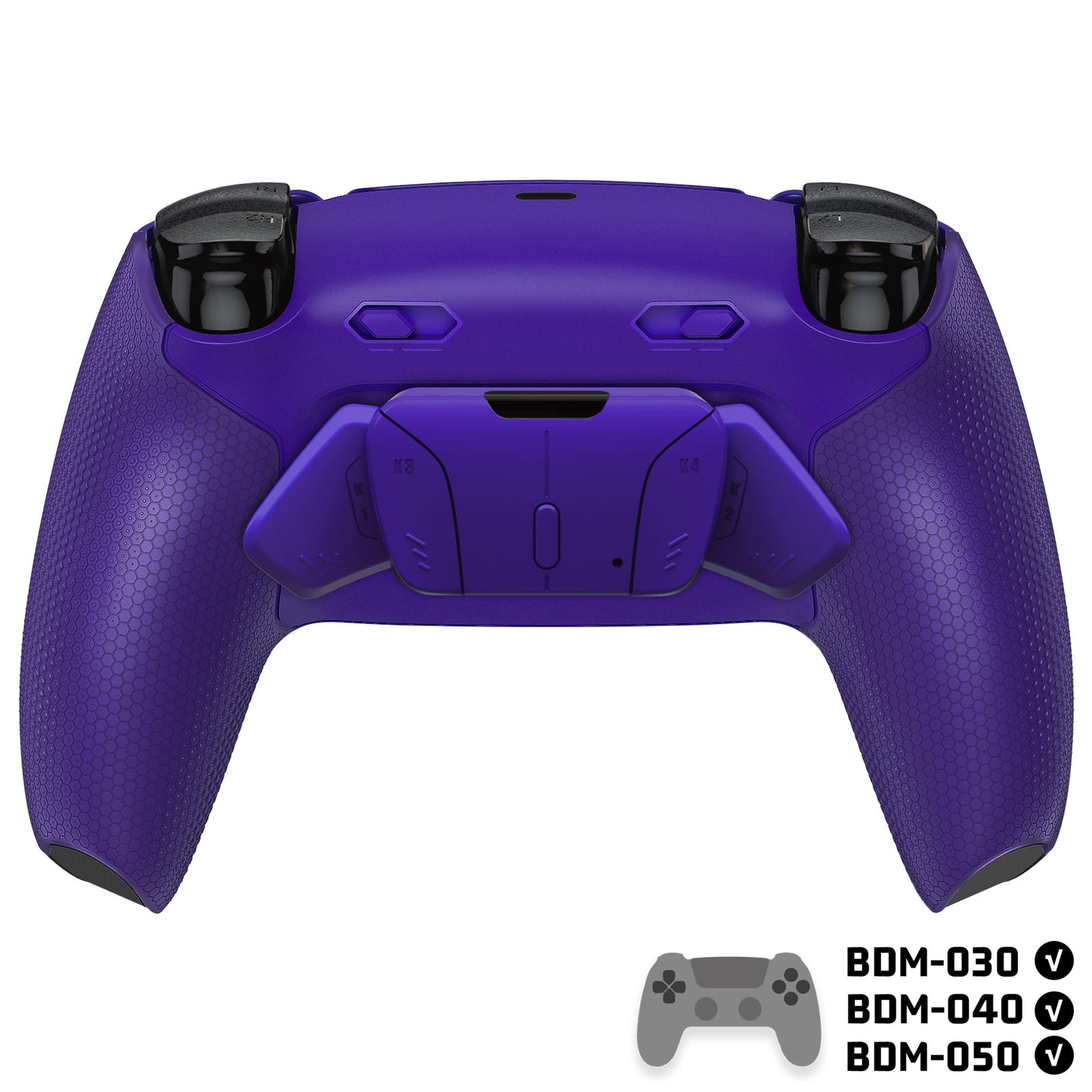eXtremeRate RISE4 Plus MAX Back Paddles Kit with Clicky Trigger Stops & Rubberized Grip for PS5 Controller BDM-030/040/050 - Galactic Purple