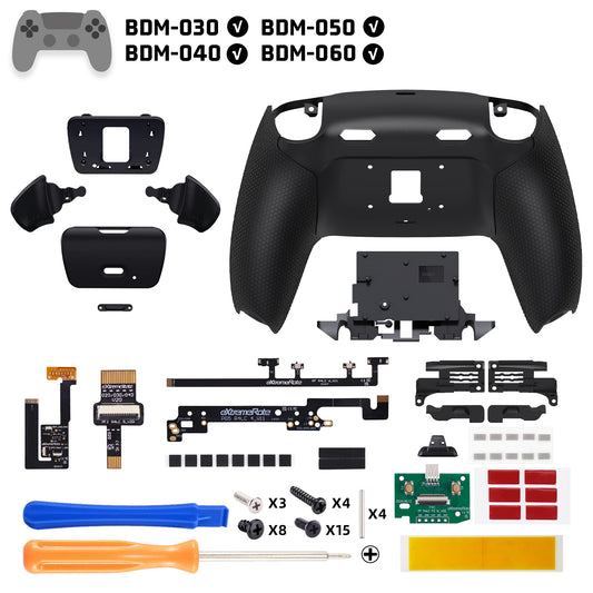 eXtremeRate RISE Plus MAX Back Paddles Kit with Clicky Trigger Stops & Rubberized Grip for PS5 Controller BDM-030/040/050/060 - Black