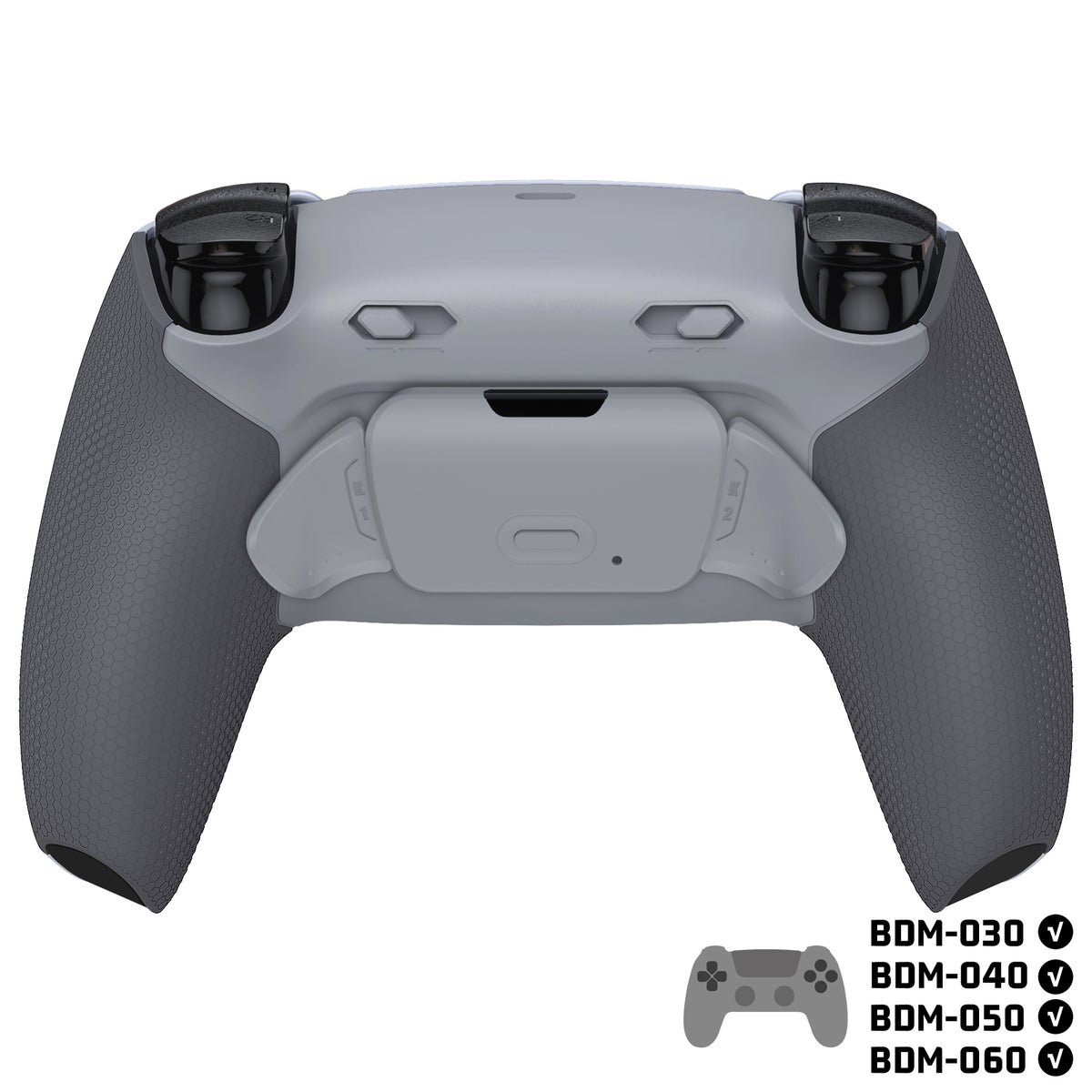 eXtremeRate RISE Plus MAX Back Paddles Kit with Clicky Trigger Stops & Rubberized Grip for PS5 Controller BDM-030/040/050/060 - New Hope Gray & Classic Gray